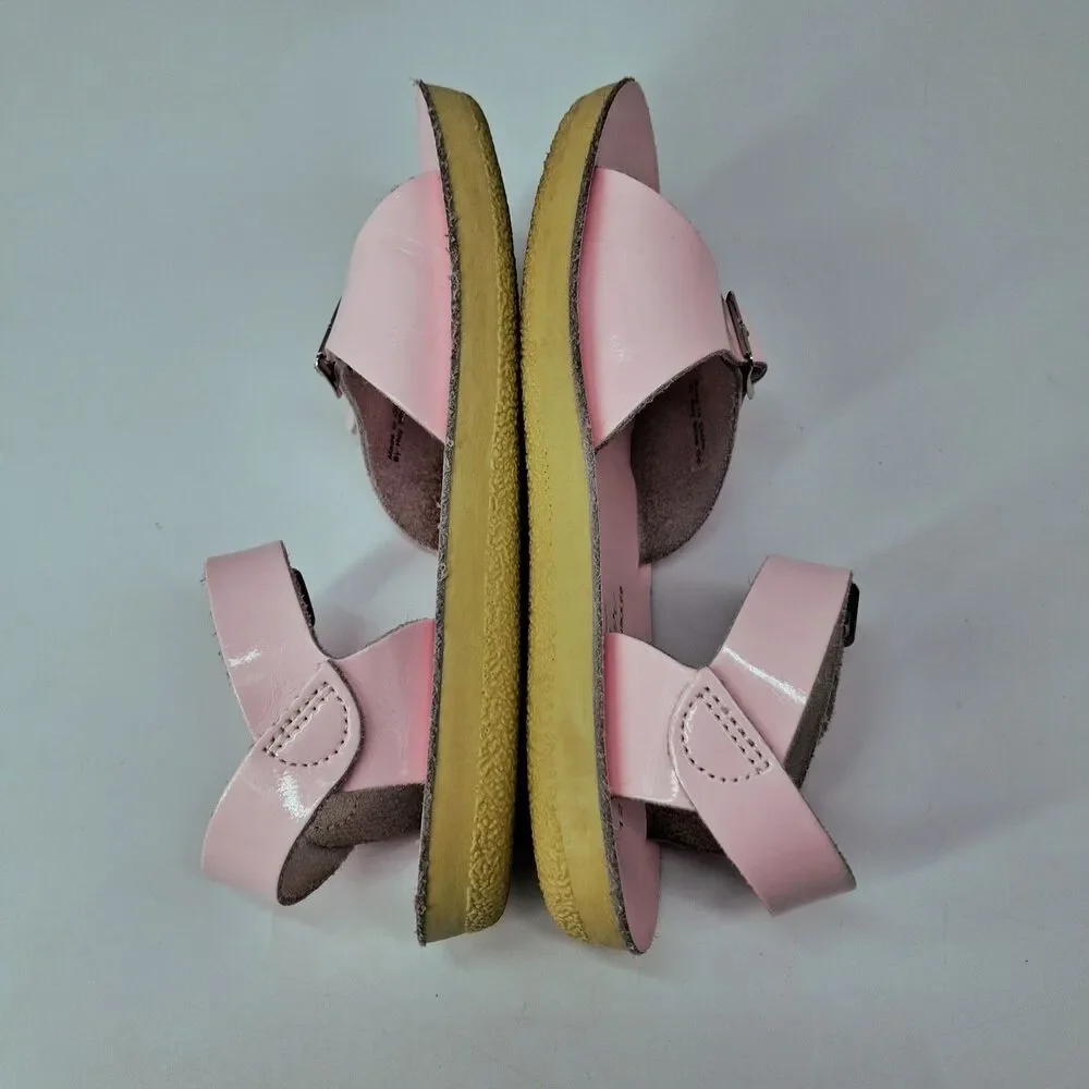 Sun San Surfer Saltwater Pink Leather Kids Sandals Girls Size 12